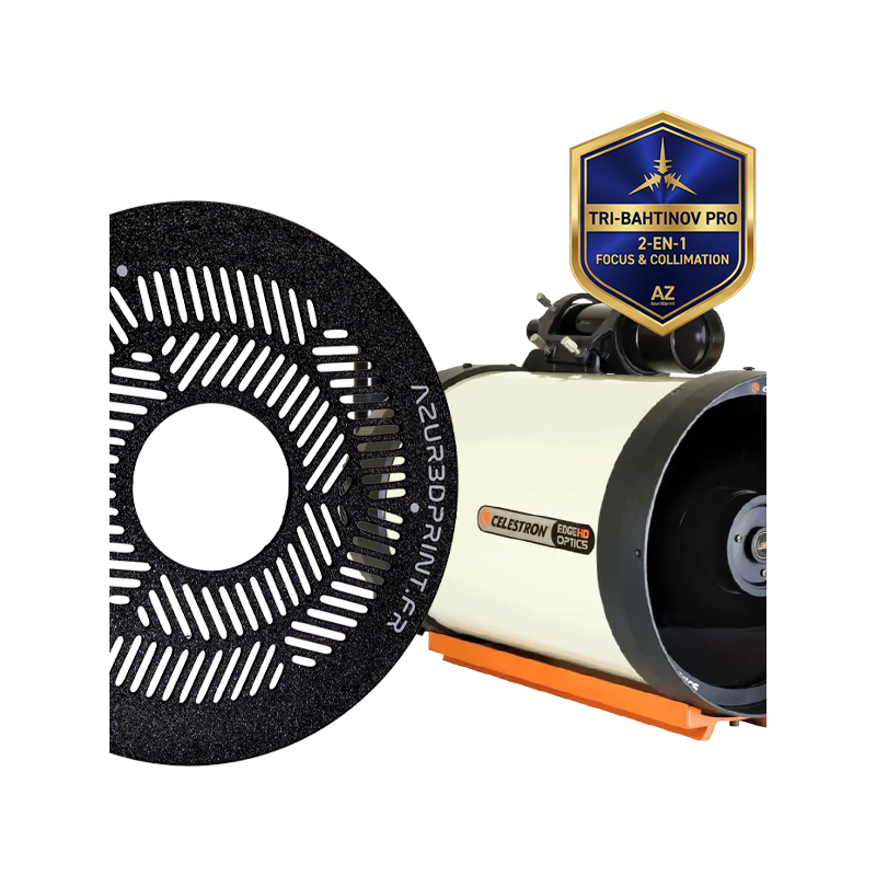 Masque de Tri-Bahtinov en PETG noir pour telescope Celestron C8 EdgeHD, outil de mise au point et collimation.
