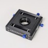 Platine de centrage X-Y avec bague aluminium M42 male et molettes bleues pour imagerie solaire et planétaire