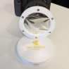 Support de filtre solaire en PETG blanc avec bague alu vissee pour objectif photo Canon Nikon Sony Sigma.