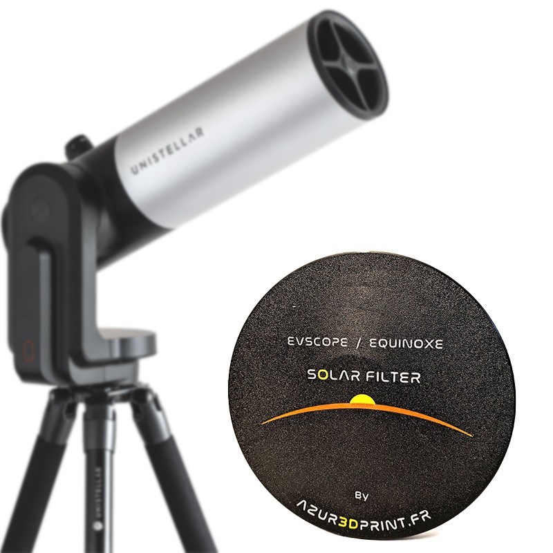 Support de filtre solaire en PETG carbone pour télescope Unistellar eVscope et eQuinox par Azur3dprint.