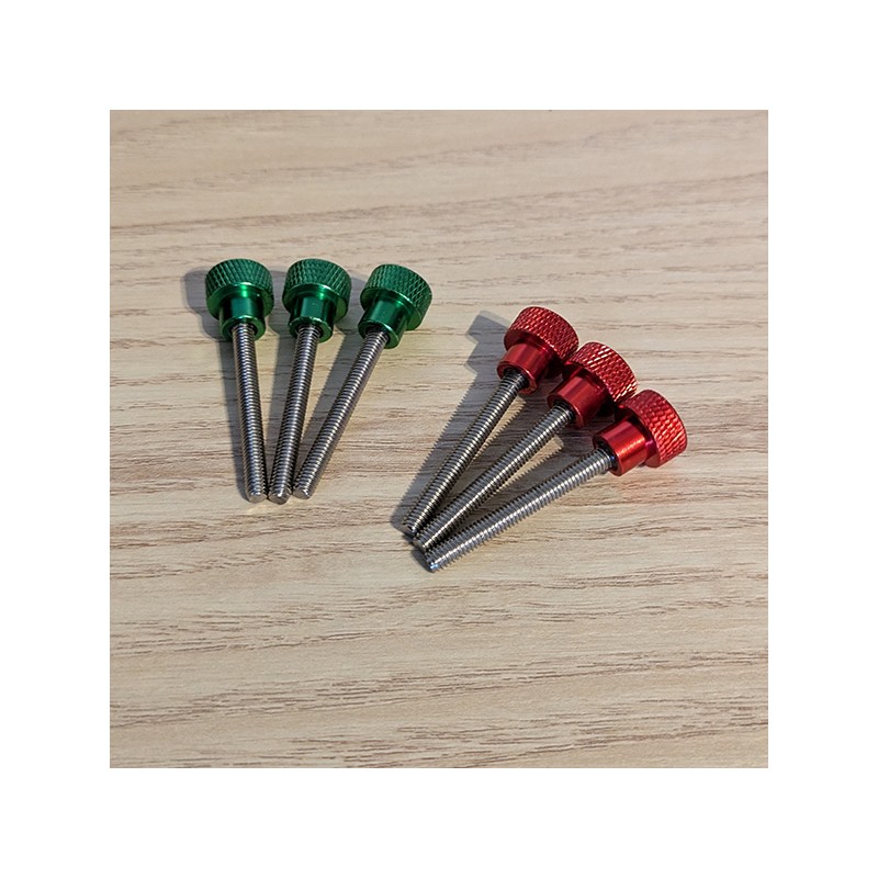 Newtonian Collimation Screws M4 (35mm) — Tool-Free Knobs